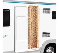 Mangloder Rideau ocre et blanc 56 x 185 cm en chenille moustiquaire pour porte et porte de balcon, moustiquaire, protection contre le pollen, silencieux, amovible, facile à nettoyer