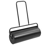 Mangloder Rouleau à Gazon à Pousser de Jardin Noir 63 L Fer et Acier pour pelouse, Outil d'entretien de Terrain, compacteur, niveleur, aplanisseur, pour semis et engazonnement
