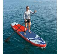 Mangloder Scylla Planche de stand up paddle gonflable 305 x 76 x 15 cm avec noyau Drop Stitch robuste, pompe incluse, aileron, laisse et sac de transport, idéale pour les aventures aquatiques, les