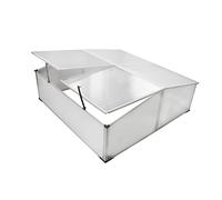 Mangloder Serre avec 4 couvercles en polycarbonate et aluminium, résistant aux UV, aux intempéries, 108 x 41 x 110 cm, sans sol, pour jardin, balcon, terrasse, semis, légumes et hivernage