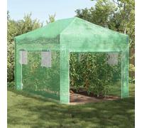 Mangloder Serre avec cadre pop-up, tente en aluminium et serre pour tomates, maison de plantes, culture et hivernage, 290 x 430 x 315 cm, cadre en fer, vert, extérieur, pliable
