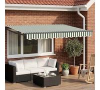 Mangloder Store rétractable Manuel 3 x 2,5 m avec LEDs solaires, Toile en Polyester, Protection UV pour terrasse Jardin Balcon, auvent occultant Robuste pour extérieur