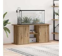 Mangloder Support d'aquarium en chêne Artisan - 121 x 41 x 58 cm - Meuble sous meuble avec étagère, armoire, cadre et socle, pour bassin, terrarium, réservoir à poissons, salon avec espace de