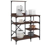 Mangloder Support de Boulanger en chêne Marron 90x40x132 cm avec Rangement Pratique pour Cuisine, étagère Stable en Bois d'ingénierie et métal, idéal pour Organiser comptoirs et ustensiles