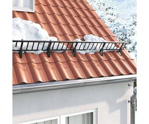 Mangloder Support de protection à neige noir 29,5 x 3 x 34,5 cm en acier revêtu par poudre, pour montage sur toit, résistant aux intempéries, comme support contre la neige, accessoires de jardin pour