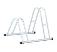 Mangloder Support de vélo pour 2 vélos, en acier galvanisé, autonome, peu encombrant, stable, adapté pour l'intérieur et l'extérieur, avec étriers de différentes hauteurs