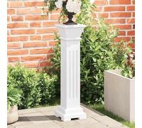 Mangloder Support Pilier carré pour Plantes en MDF Blanc Antique, idéal pour Jardin, terrasse ou intérieur, avec Dimensions 17x17x66 cm, Robuste, Facile à Nettoyer