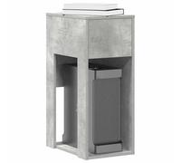 Mangloder Support pour Ordinateur Bureau avec tiroir Gris béton 30x44x74 cm Meuble de Rangement Pratique pour télétravail Maison Chambre étudiant Console