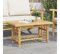 Mangloder Table Basse en Bambou 70x45x36 cm avec étagère de Rangement, Meuble de Salon Polyvalent, Design Naturel pour intérieur extérieur Balcon et Chambre