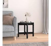Mangloder Table Basse en Bois Massif de pin Noir Ø 52,5 x 45 cm avec Plateau Pratique, Meuble Console pour Salon séjour Chambre intérieur extérieur Balcon, Design Moderne et Rangement Fonctionnel