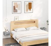 Mangloder Tables de Chevet murales 2 pcs Sonoma Gris en Bois d'ingénierie 35x35x20 cm, Rangement Suspendu pour Chambre, Salon, dortoir, Support Lampe et Organisateur Compact