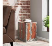 Mangloder Tabouret en teck massif avec résine, fabriqué à la main, 30 x 30 x 40 cm, multicolore, comme repose-pieds, table d'appoint, siège pour cuisine, balcon, jardin et camping