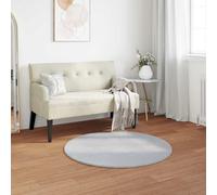 Mangloder Tapis antidérapant en Fausse Fourrure de Lapin Olite Gris Ø 80 cm pour Salon Chambre Bureau décoration intérieure Chaleureux et Confortable