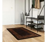 Mangloder Tapis Couloir Marsa Noir 100 x 150 cm en Polyester et PVC antidérapant, Absorbant Le Bruit, Lavable, Protection Sol pour Salon Chambre entrée Bureau