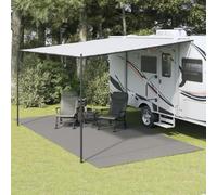 Mangloder Tapis de sol de tente anthracite 6 x 3 m résistant aux intempéries pour tente, caravane, extérieur et intérieur, antidérapant, durable, facile à plier, résistant aux UV