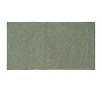 Mangloder Tapis de Surface Vert Olive 60 x 110 cm en Jute Fait Main pour Salon Chambre Cuisine intérieur décor Chaleureux et antidérapant