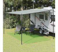 Mangloder Tapis de tente vert clair - 200 x 400 cm - Résistant aux intempéries - En polyéthylène haute densité - Avec œillets - Résistant aux UV - Facile à nettoyer - Peut être découpé - Idéal pour