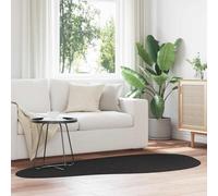Mangloder Tapis Huarte - Noir - 100 x 200 cm - Polyester - Antidérapant - Lavable - Facile d'entretien - Idéal pour le salon, la chambre à coucher, le couloir et la chambre d'enfant - Tapis de