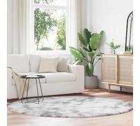 Mangloder Tapis Shaggy à Poils Longs NAVARRA Gris argenté 200x200 cm pour Salon Chambre Bureau extérieur antidérapant et Lavable, Confort et Chaleur pour décoration intérieure et extérieure