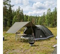 Mangloder Tente de cabane avec toit vert armée, pour 8 personnes, en polyester résistant aux intempéries, cadre en acier, tente de camping pour extérieur, randonnée, festivals, aventures familiales et
