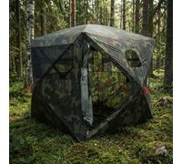 Mangloder Tente de chasse camouflage 143 x 143 x 165 cm polyester acier tente de camping extérieur tente de trekking pour randonneurs et campeurs légère pliable stable imperméable facile à monter et à