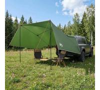 Mangloder Tente de voiture avec toit vert, 308 x 215 x 220 cm, en polyester et acier, pliable, résistante aux intempéries, stable, idéale pour le camping, le jardin, les activités d'été, protection