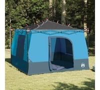 Mangloder Tente intérieure avec toit en taffetas bleu 290 x 288 x 234 cm avec port E et suspension lumineuse pour camping, extérieur, festival et été, coupe-vent, avec moustiquaire et sac de transport