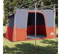 Mangloder Tente intérieure avec toit gris et orange en taffetas 280 x 220 x 176 cm, imperméable et coupe-vent, avec moustiquaire, port électrique et suspension lumineuse pour camping, extérieur