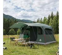 Mangloder Tente tunnel vert olive 427 x 305 x 205 cm polyester acier tente de camping pour extérieur, excursions familiales et randonnées, imperméable, légère, compacte, avec ouverture d'air et
