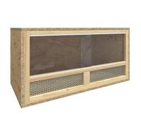 Mangloder Terrarium en bois avec verre véritable et filets en acier, 60 x 30 x 30 cm, enclos pour rongeurs et petits animaux, avec circulation de l'air pour l'intérieur et l'extérieur