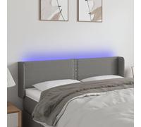 Mangloder Tête de lit à LED Gris foncé en Tissu 147x16x78/88 cm avec Bande LED Flexible réglable Support dosseret pour Chambre Adulte Design Moderne Confort Lecture