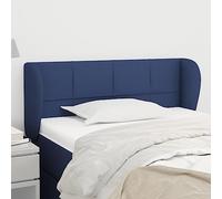 Mangloder Tête de lit avec Oreilles en Tissu Bleu 93x23x78-88 cm, Panneau capitonné pour Chambre Adulte, Support Dossier Confortable, Design Moderne scandinave, Habillage décoratif de sommier