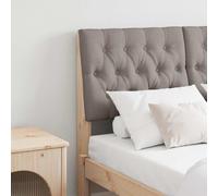 Mangloder Tête de lit capitonnée Taupe 120 cm en pin Massif avec Coussin rembourré pour Chambre Adulte, Dossier Confortable et Cadre Durable pour décoration et Soutien de literie