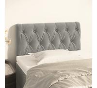 Mangloder Tête de lit Gris Clair en Velours 80x7x78/88 cm avec Pieds Robustes et Dossier réglable pour Chambre Adulte, Support Confortable pour Lecture et Repos Design scandinave Moderne