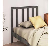 Mangloder Tête de lit Gris en Bois de pin Massif 106x4x100 cm Panneau de Support pour Cadre de lit Adulte Chambre Design Moderne Boheme Confort Dossier Lecture