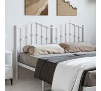 Mangloder Tête de lit métal Blanc 150 cm avec Pieds Robustes pour Cadre de lit, Support dosseret Confortable, Design Moderne adapté Chambre Adulte Enfant ado, Installation avec vis M6