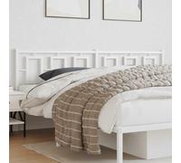 Mangloder Tête de lit métal Blanc 193 cm Compatible Cadre sommier, Pied Robuste, Support Dossier pour Chambre Adulte, ado, Lecture, décoration et Protection literie