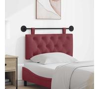 Mangloder Tête de lit Suspendue en Tissu Bordeaux capitonnée 100 x 55 x 7 cm avec Cadre Bois d'ingénierie Design Moderne Montage Mural pour Chambre Adulte Enfant canapé lit Lecture
