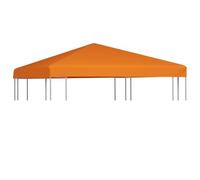 Mangloder Tissu de Couverture pour auvent de 3 x 3 m en Polyester Orange avec revêtement PVC résistant à l'eau, Poids 310 g/m², idéal pour pergola, Gazebo ou abri extérieur