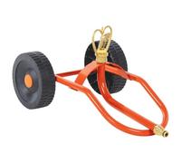 Mangloder Traîneau d’arrosage sur Roues avec tête rotative en Acier Rouge, Couverture 8,5 m, Pression 2 Bars, raccord Universel pour Jardin, pelouse, Potager, Serre, terrasse, économie d’Eau