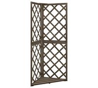 Mangloder Treillis d'angle en Bois de Sapin Massif Gris 50x50x145 cm Support pour Plantes grimpantes rosiers vignes Lierre Jardin terrasse extérieur idéal pour pergola tonnelle kiosque et Structure