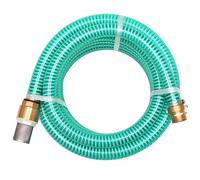 Mangloder Tuyau d'aspiration avec raccords en laiton, 10 m, 25 mm, vert, en plastique et laiton, raccord de 2,5 cm, avec valve de pied et tamis pour pompe d'eau domestique, pompe de jardin et filtre à