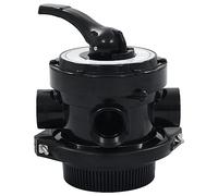 Mangloder Vanne multi-voies pour filtre à sable en ABS 1,5" 4 voies avec manomètre et joint torique, montage en saillie pour tuyaux de raccordement de 38 mm, filtres d'évier d'hiver, rinçage pour