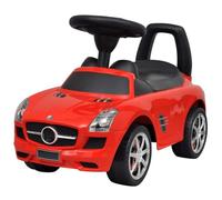 Mangloder Véhicule pour enfant rouge avec espace de rangement pour tout-petits à partir de 2 ans, voiture à pédale avec 6 chansons, sons de klaxon, construction en plastique robuste, 23 kg maximum