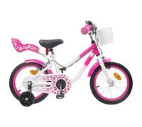 Mangloder Vélo pour enfant avec roues stabilisatrices de 16 pouces pour 4-6 ans, cadre en acier robuste, siège réglable, réflecteurs pratiques, convient pour la ville et les loisirs, vélo durable pour