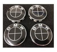 Mango - 4x Logo Jante Noir 68mm BMW Cache Moyeu Centre De Roue Emblème