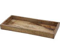 Mango Coupelle décorative carrée - petite / 34 x 12 cm - plateau à bougies en bois avec rebord - plateau en bois décoration de table plateau à bougies en bois assiette à bougies plateau décoratif