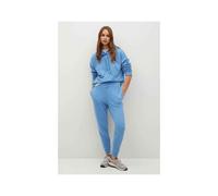 mango pantalons femme de couleur bleu