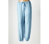 mango pantalons femme de couleur bleu