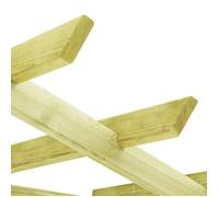 Mango Pergola d'angle avec siège 130x130x197 cm Pin imprégné, résistant à l'eau et aux UV LL10087